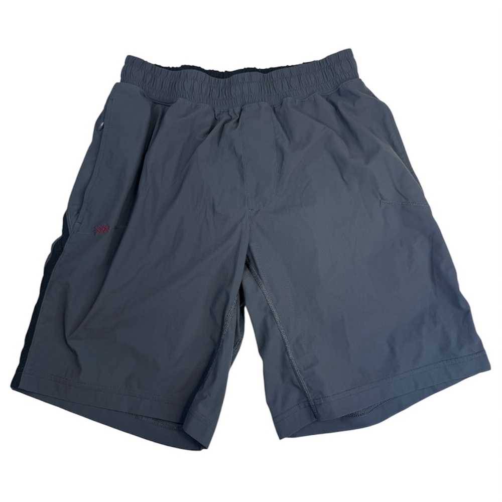 Rhone Shorts Men's Small Gray 9" Performance Stretch Drawstring Gym Activewear